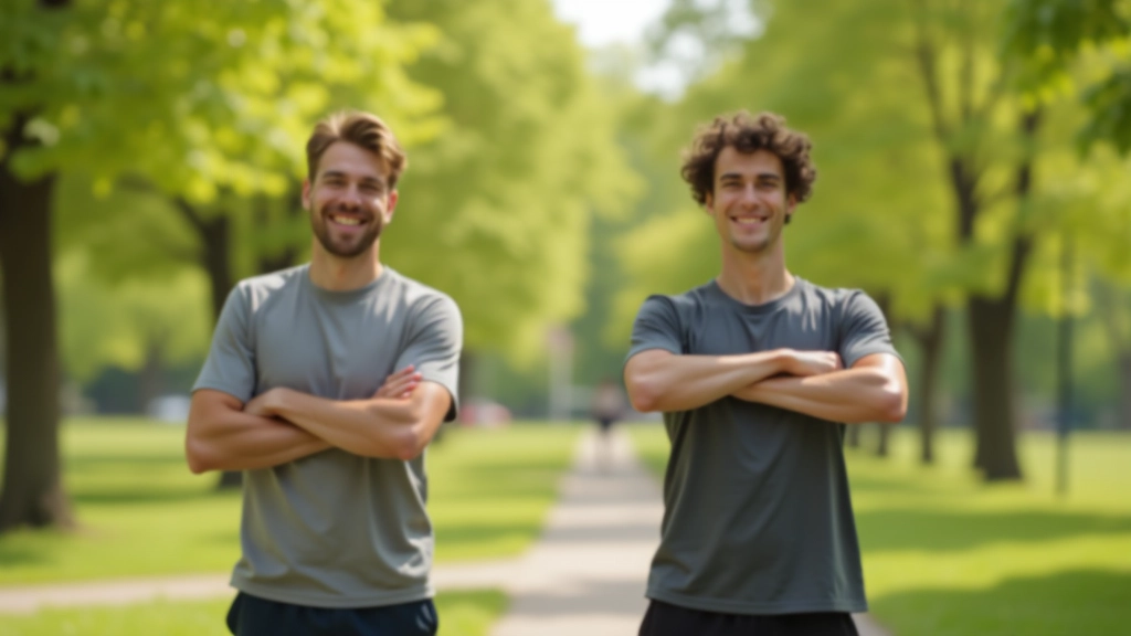 Group of people stretching together in a park during daytime