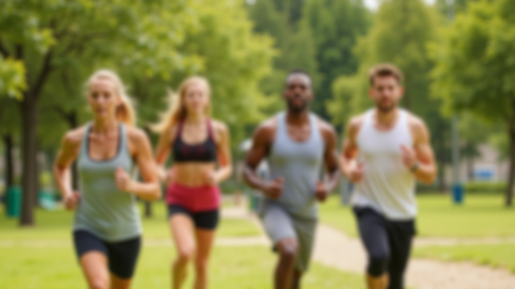 People exercising outdoors in a park