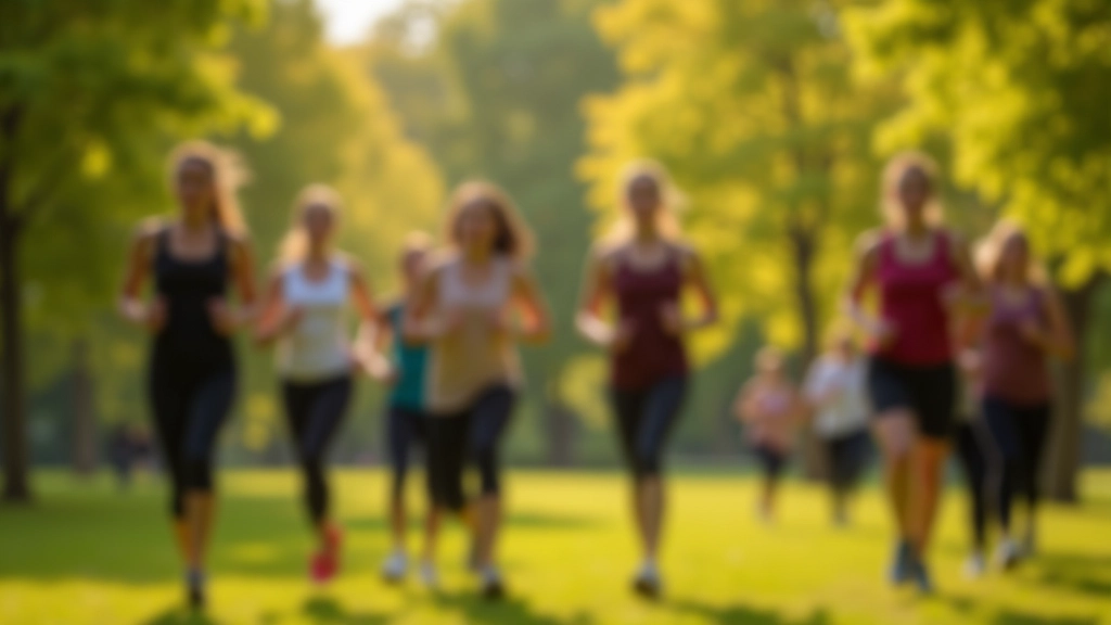 Outdoor fitness group training in Czech park with people exercising together