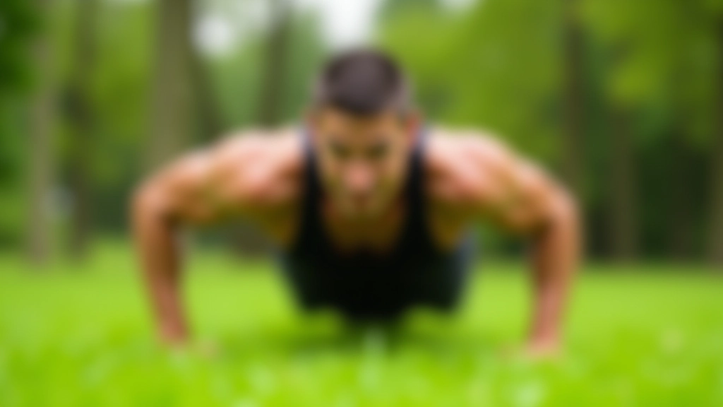 Person performing a perfect push-up position on grass with proper form